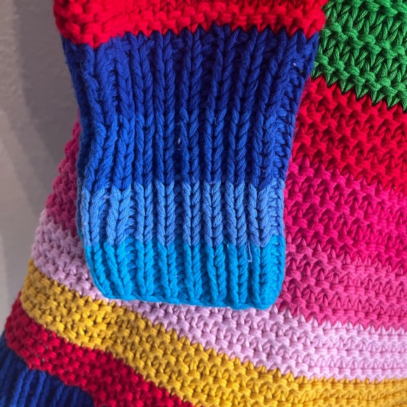 NWT Happy Sheep Short V-Neck Multi-colored Cardigan, Medium - Picture 6 of 9